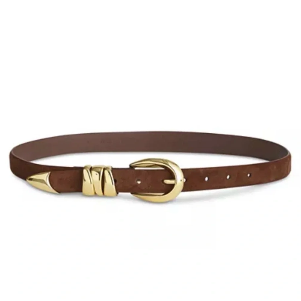 MADEWELL NWT Women's Triple Keeper Suede Belt